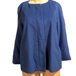 Vintage 90s Harve Benard Fleece Suit Jacket Blue M